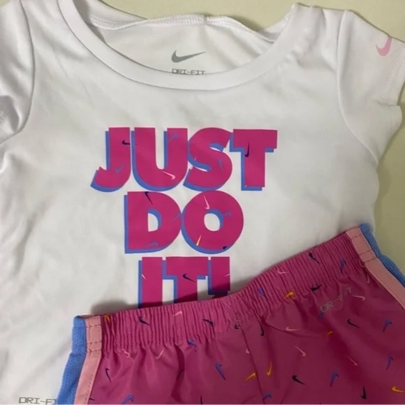 Nike cute pink shorts set DRY-ACTIVE SWEET GIRL BABY 7000 - Picture 2 of 7